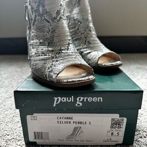 Paul Green Silver Pebble Reptile Shoes